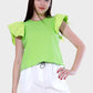 Miss Venus Ruched Sleeve Top