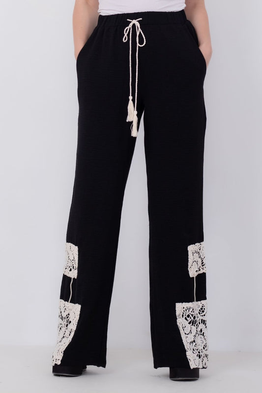 بنطال دانتيل المفصل