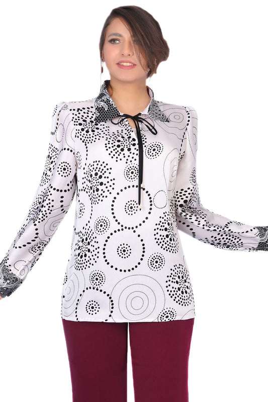 Smoky Stylish Patterned Blouse