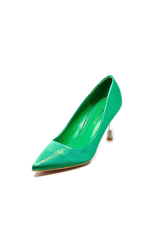 Solid Soiree Pump Green