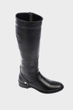 Mr.Joe Plain Low Heels Knee High Boot