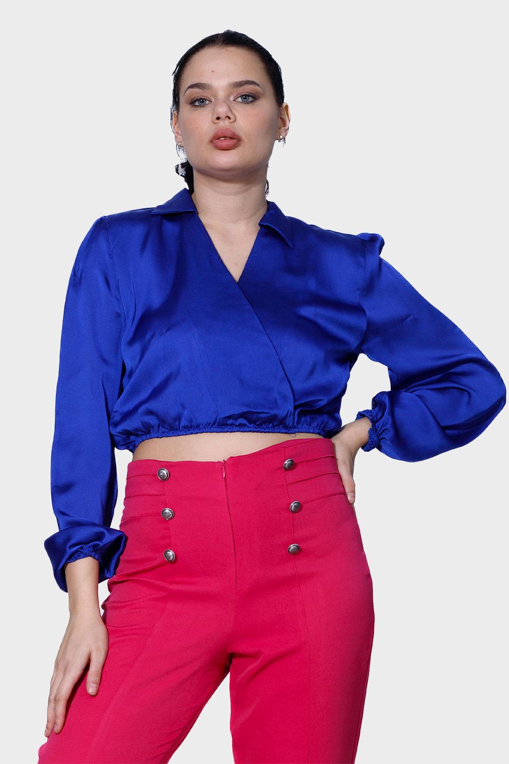 Miss Venus Fashionable Cropped Blouse