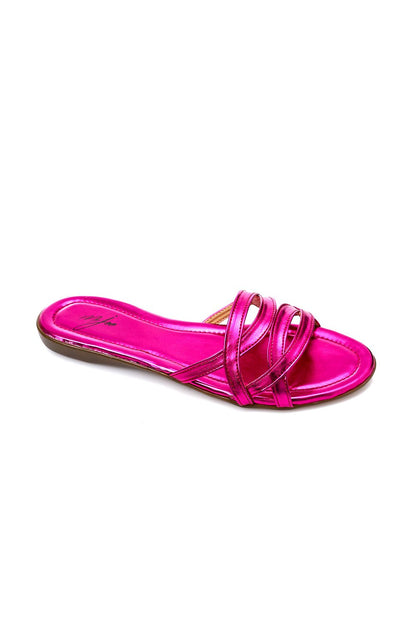 Summery Metallic Slippers