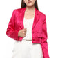 Mr.Joe Satin Cropped Blazer