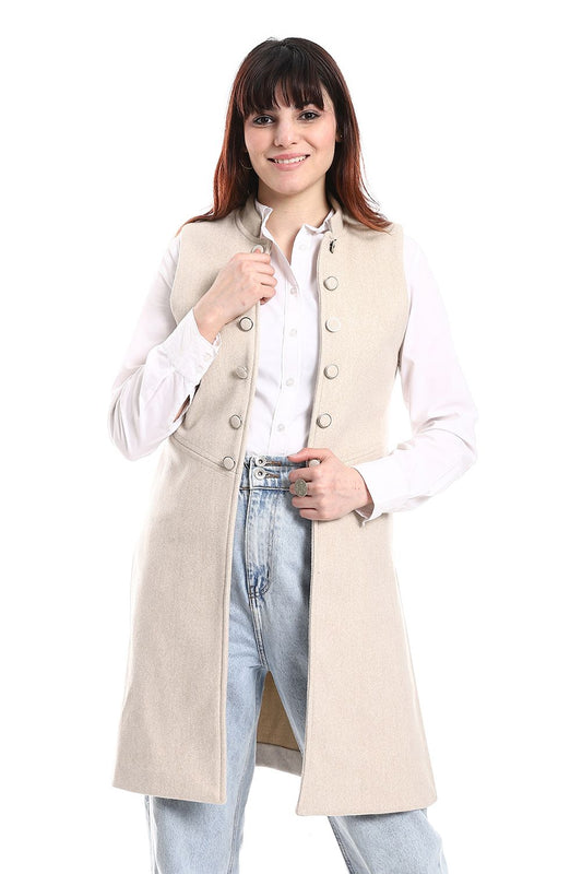 Mr.Joe Decorative Buttons Long Vest