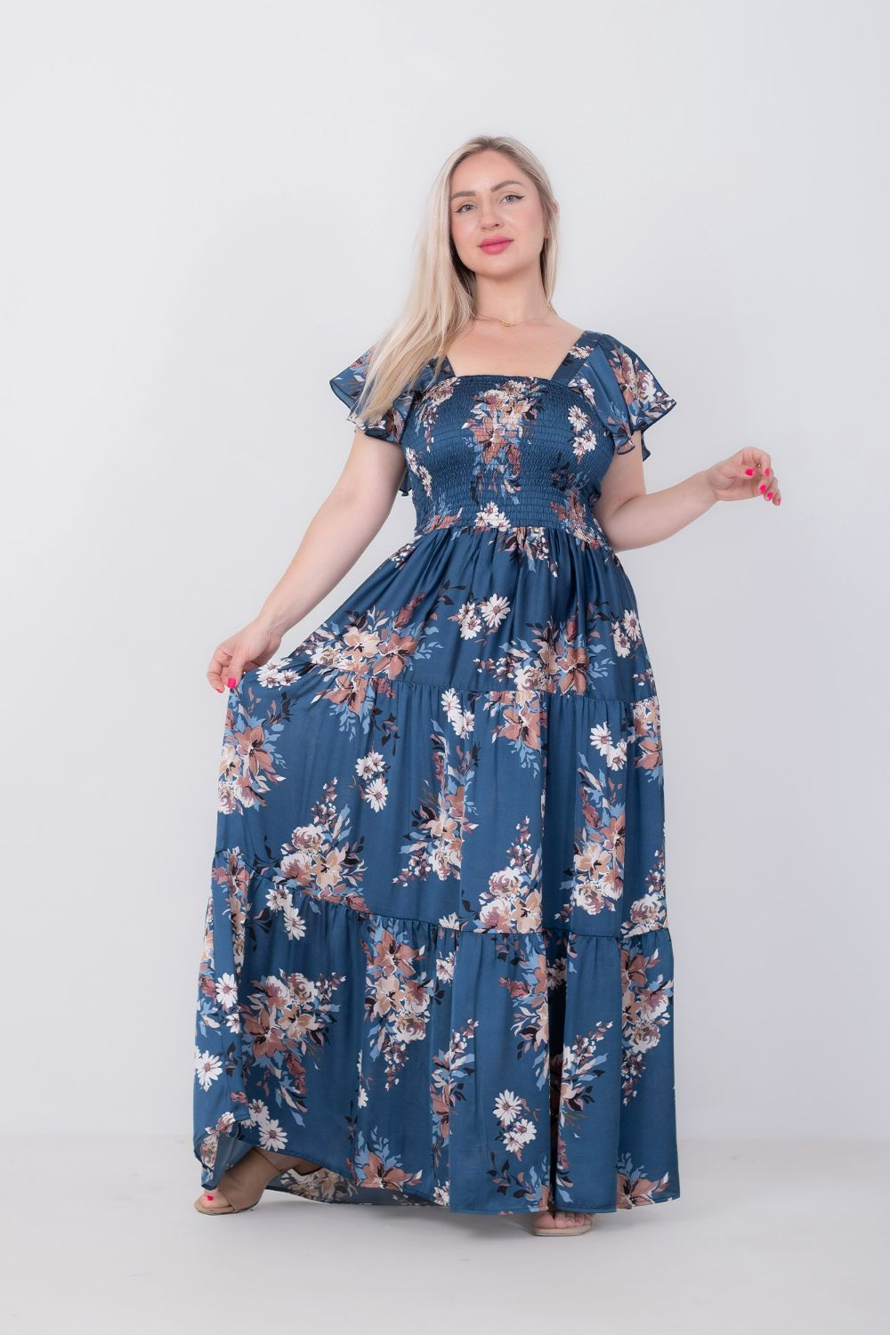 Miss Venus Satin Floral Dress