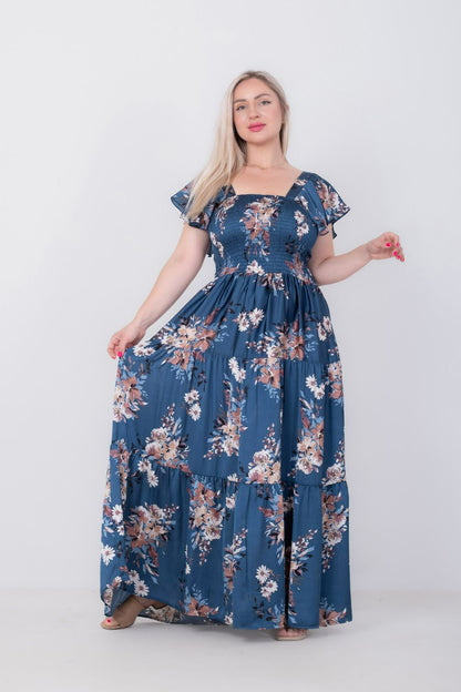 Satin Floral Dress