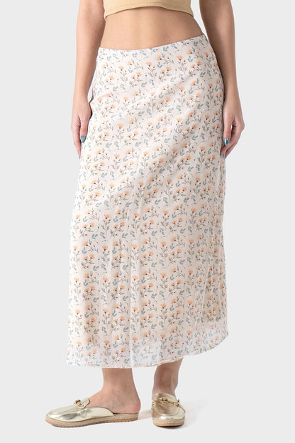 Okoye Maxi Floral Printed Skirt