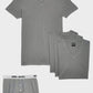 Hero Basic Set Of 4 V-Neck Under T-Shirt With Boxer