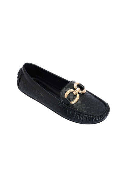 Metal Ornament Flat Shoes