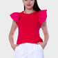 Miss Venus Ruched Sleeve Top