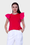 Miss Venus Ruched Sleeve Top