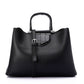 Mr.Joe Solid Leather Handbag with Extra Strap