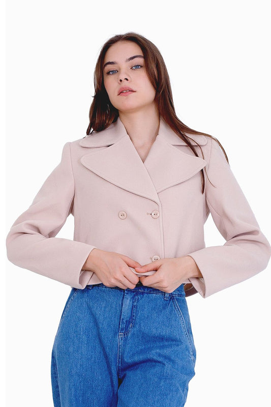 Solid Cropped Jacket