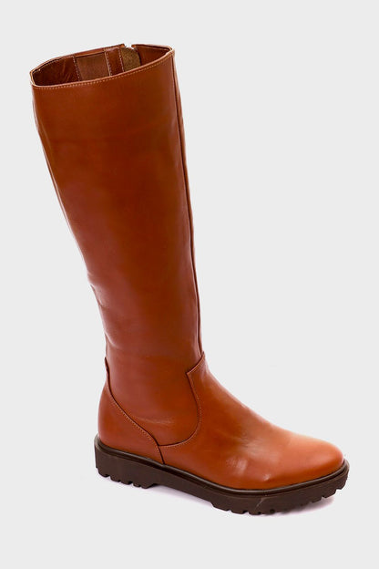Knee-High Boot with Zipper