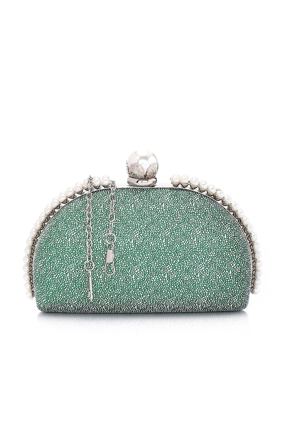 Mr.Joe Stylish Decorative Pearls Clutch