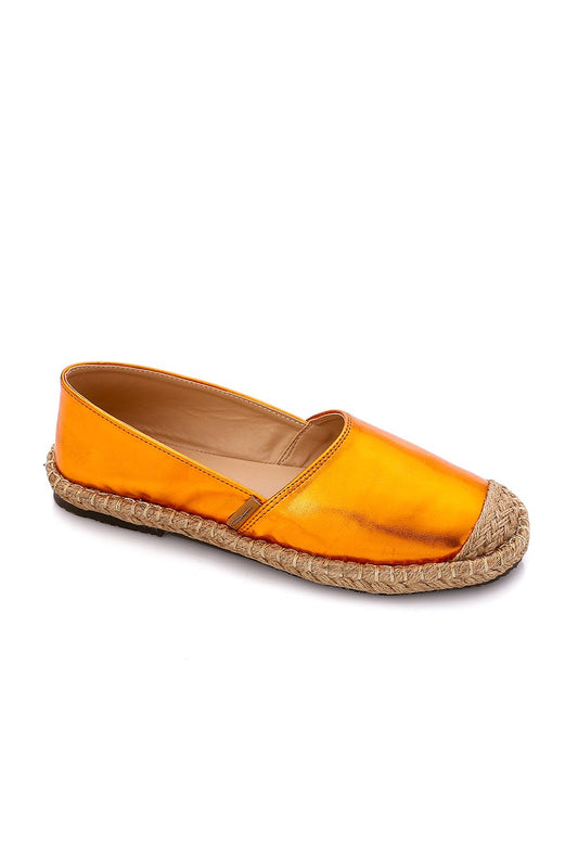 Mr.Joe Metallic Espadrille with Straw Frame