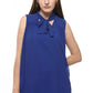 Mr.Joe Tie Neck Sleeveless Blouse