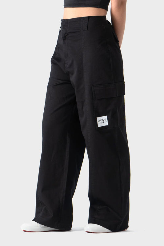 Okoye Black Cargo Pants