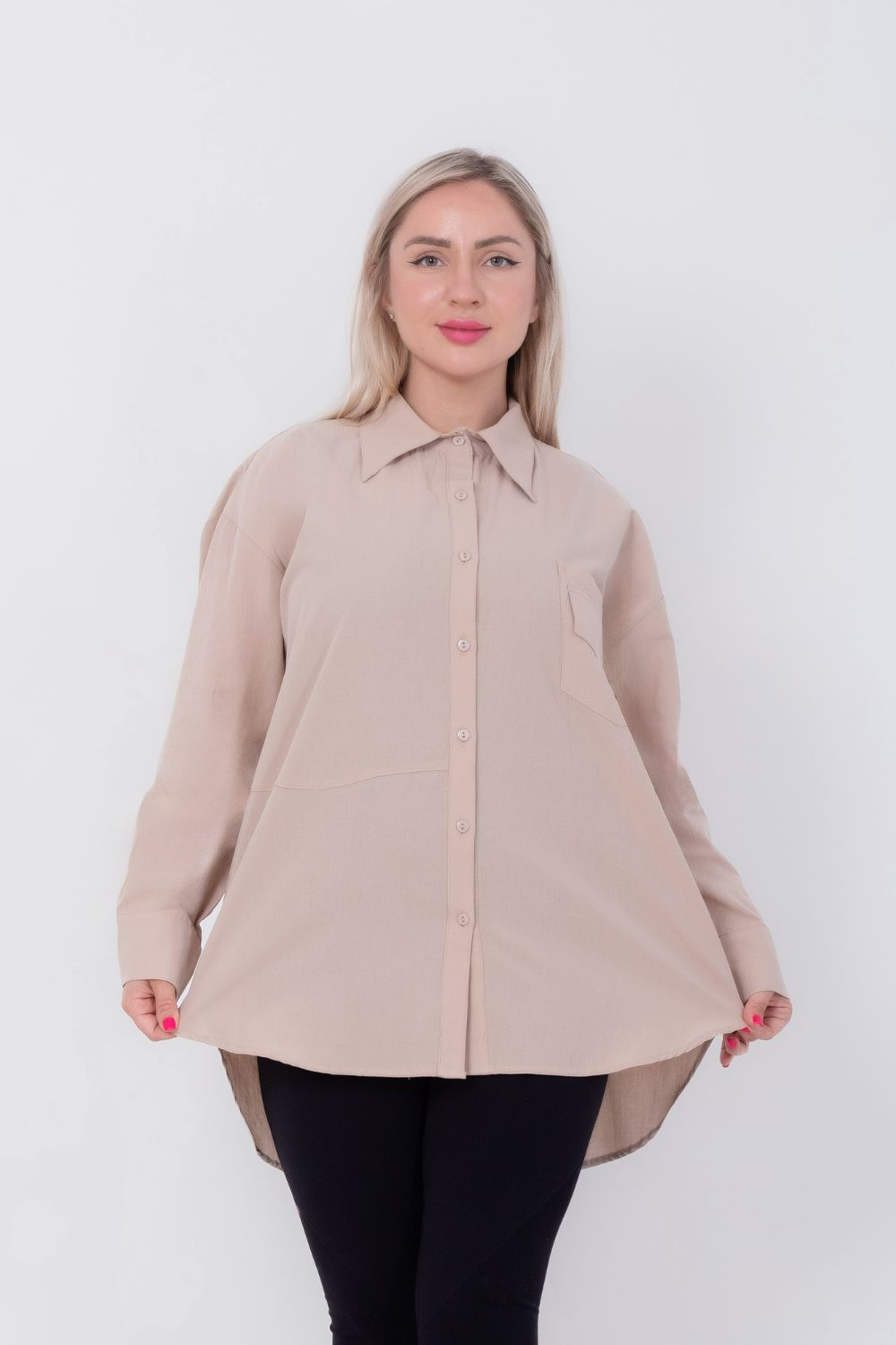 Miss Venus Basic Shirt with Side Flap Pocket