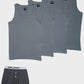 Hero Basic Set Of 4 Tank Top With Boxer