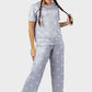 Shechick Half Sleeves Hearts Printed Pajama Set