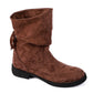 Mr.Joe Round Toe Mid Calf Boots