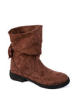 Mr.Joe Round Toe Mid Calf Boots