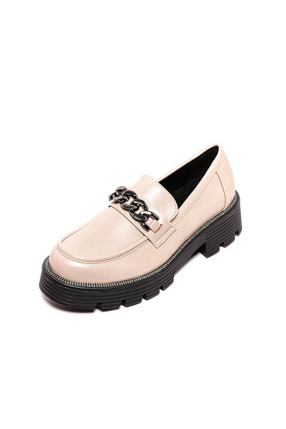 Metal Chain Flat Shoes