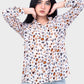 Miss Venus Patterned Buttoned Blouse