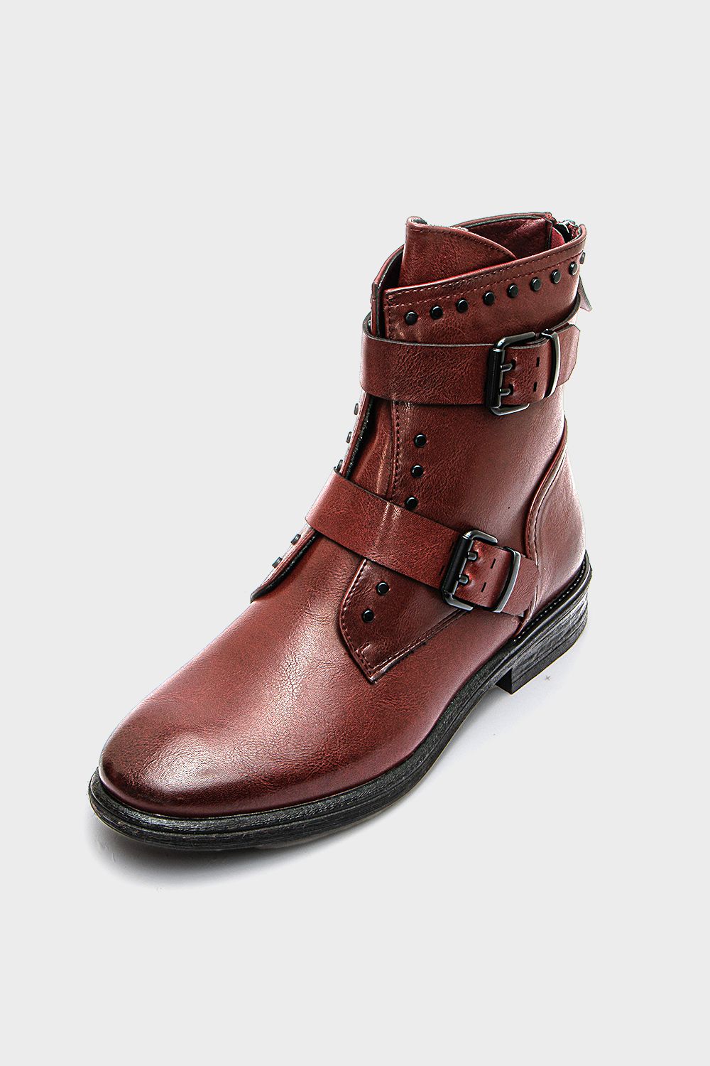 Shoeroom Round Buckle Ankle Boot