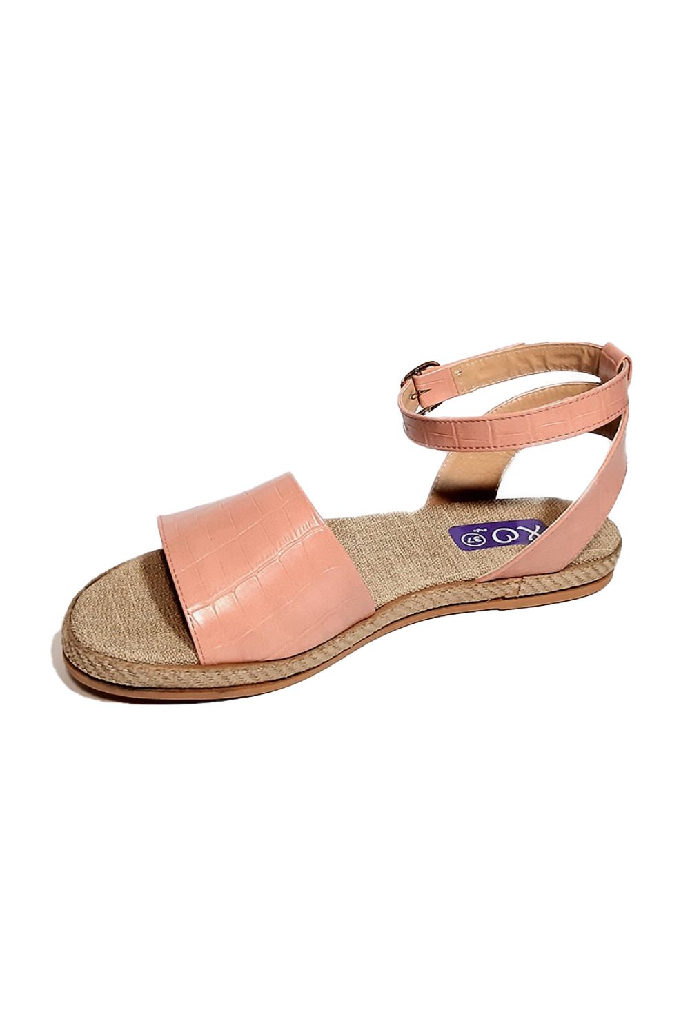 Xo Style Flocked Leather Sandal