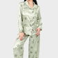 Shechick Stylish Printed Satin Pajama Set