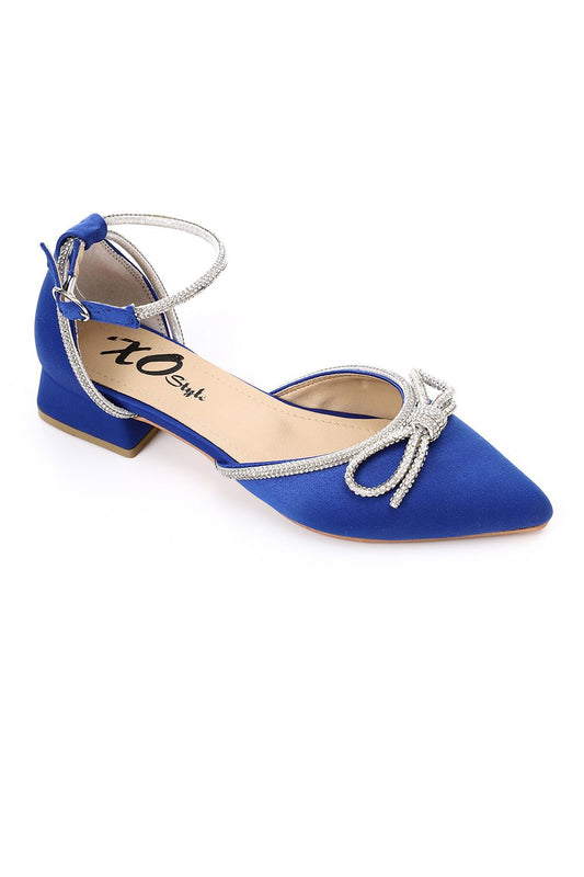 XO Style Fashionable Strassed Strap Heeled Shoes