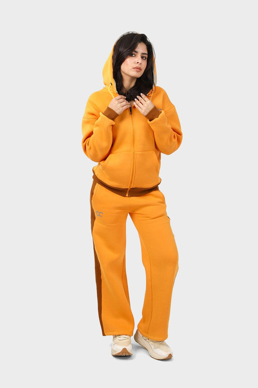 Shechick Bi-Tone Hoodie & Sweatpants Tracksuit Set