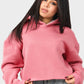 Shechick Unfinished Style Cropped Hoodie