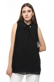 Mr.Joe Tie Neck Sleeveless Blouse