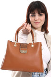 Mr.Joe Solid Handbag with Twist-Lock