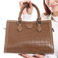 Mr.Joe Classy Flocked Leather Handbag