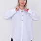 Silver Buttoned Shirt Blouse