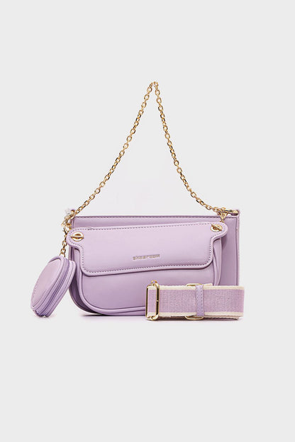 Trendy Solid Crossbody Bag