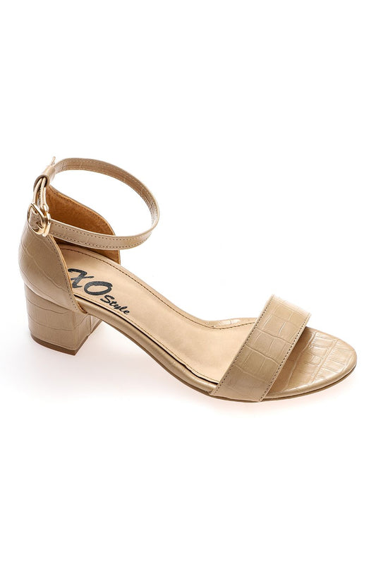 Xo Style Flocked Leather Sandal