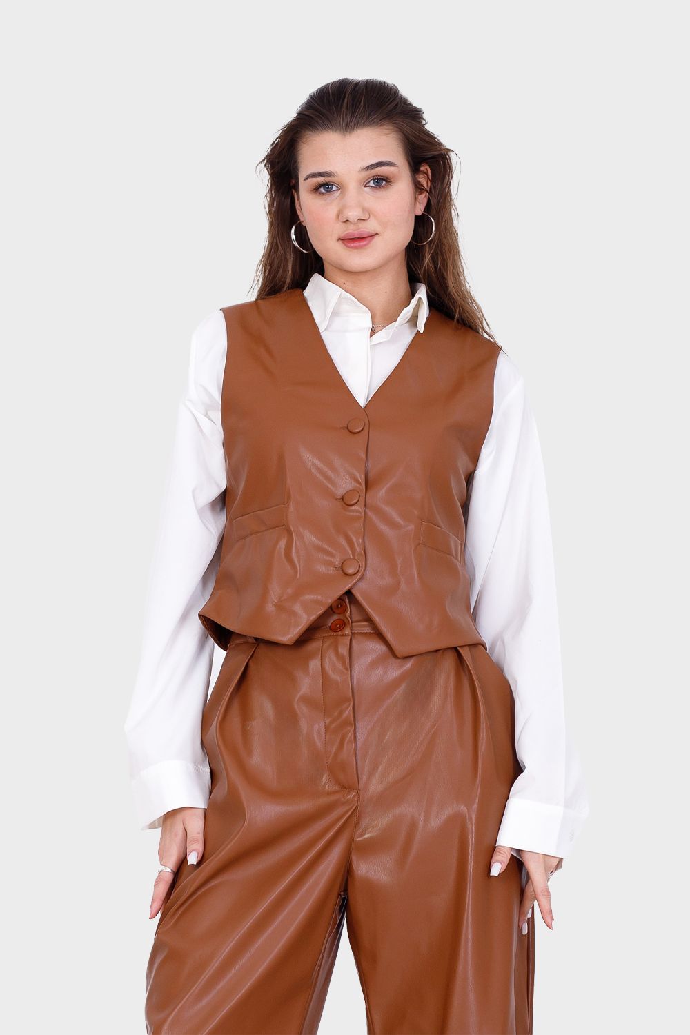 Miss Venus Solid Leather Vest