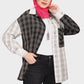 Smoky Color Block Checkered Shirt