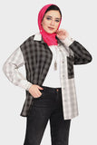 Smoky Color Block Checkered Shirt