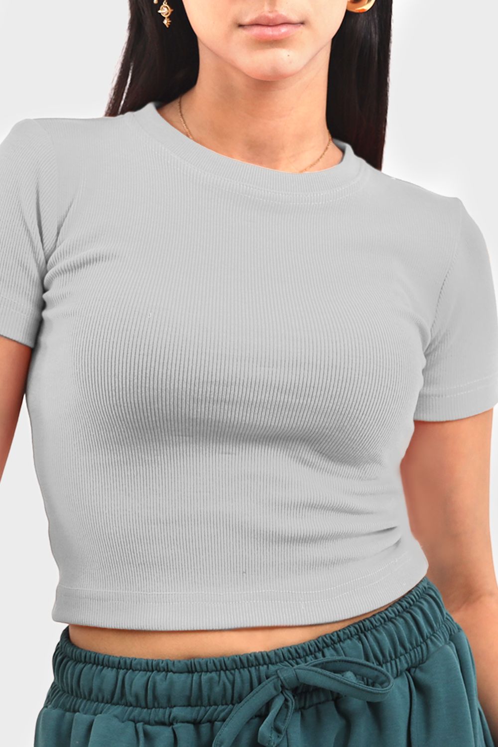 Okoye Short Sleeve Ribbed Top