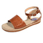 Xo Style Flocked Leather Sandal