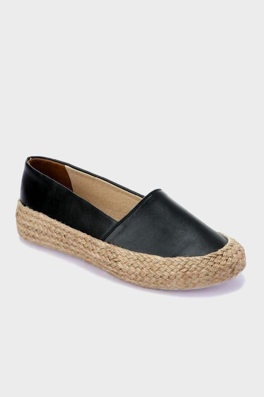 Mr.Joe Flat Espadrille Shoes with Burlap Frame