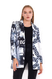 Miss Venus Casual Printed Blazer