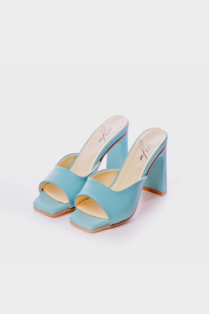 Slipper with Wide High Heel